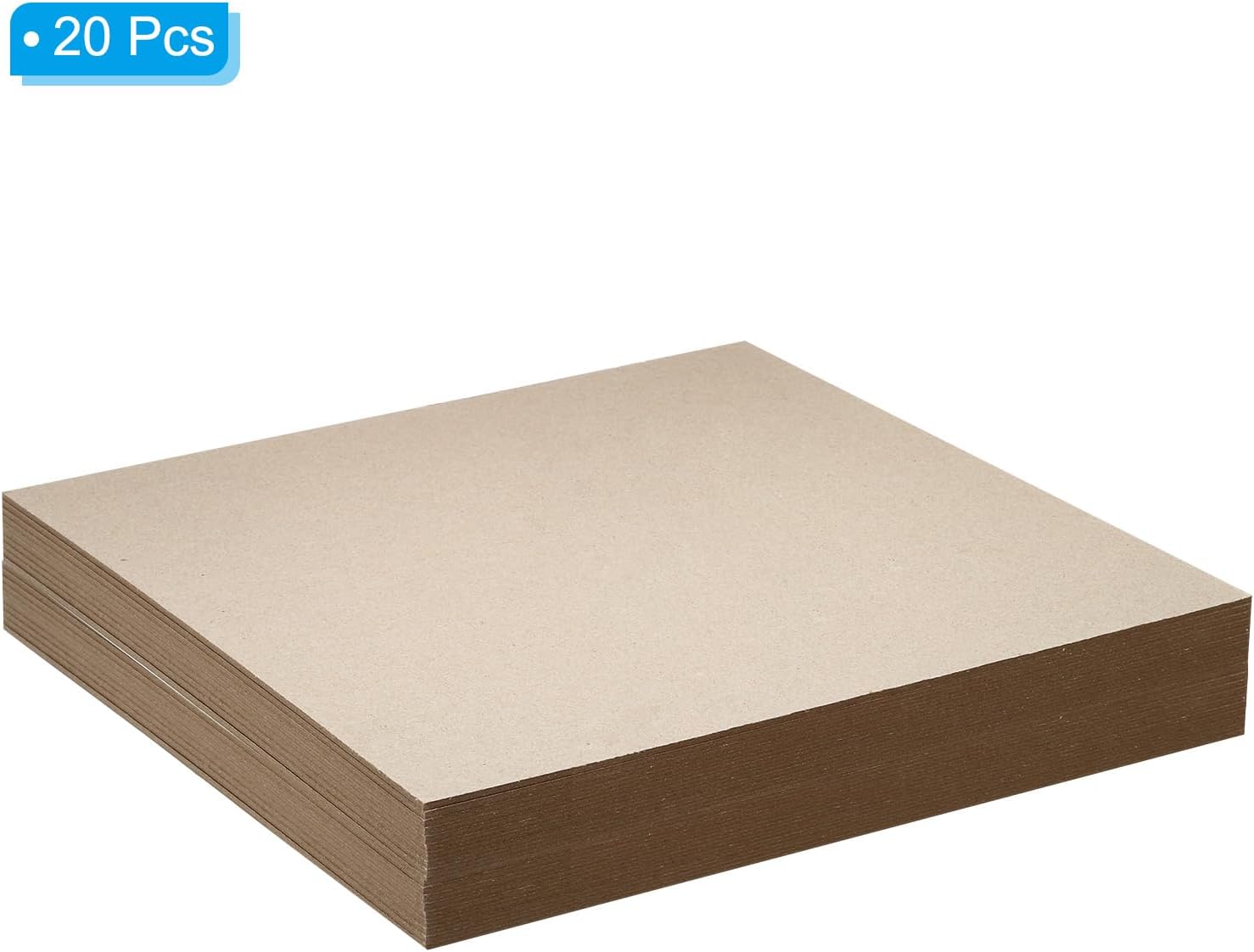 PATIKIL 12x12x0.1" Chipboard Sheets, 20Pcs 100PT Thick Book Board Binders Board Sturdy Bookbinding Supplies for Book Binding Cover, Gray