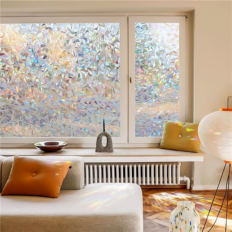 Vinilo decorativo 3D irisado para ventana 30x200 cm miniatura 1
