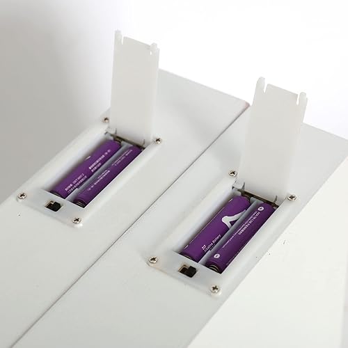 Miniatura 9 de PIONEER-EFFORT Calendario de Adviento de madera de Navidad con LED, blanco y dorado, cuenta regresiva de renos de Navidad, regalos de vacaciones con