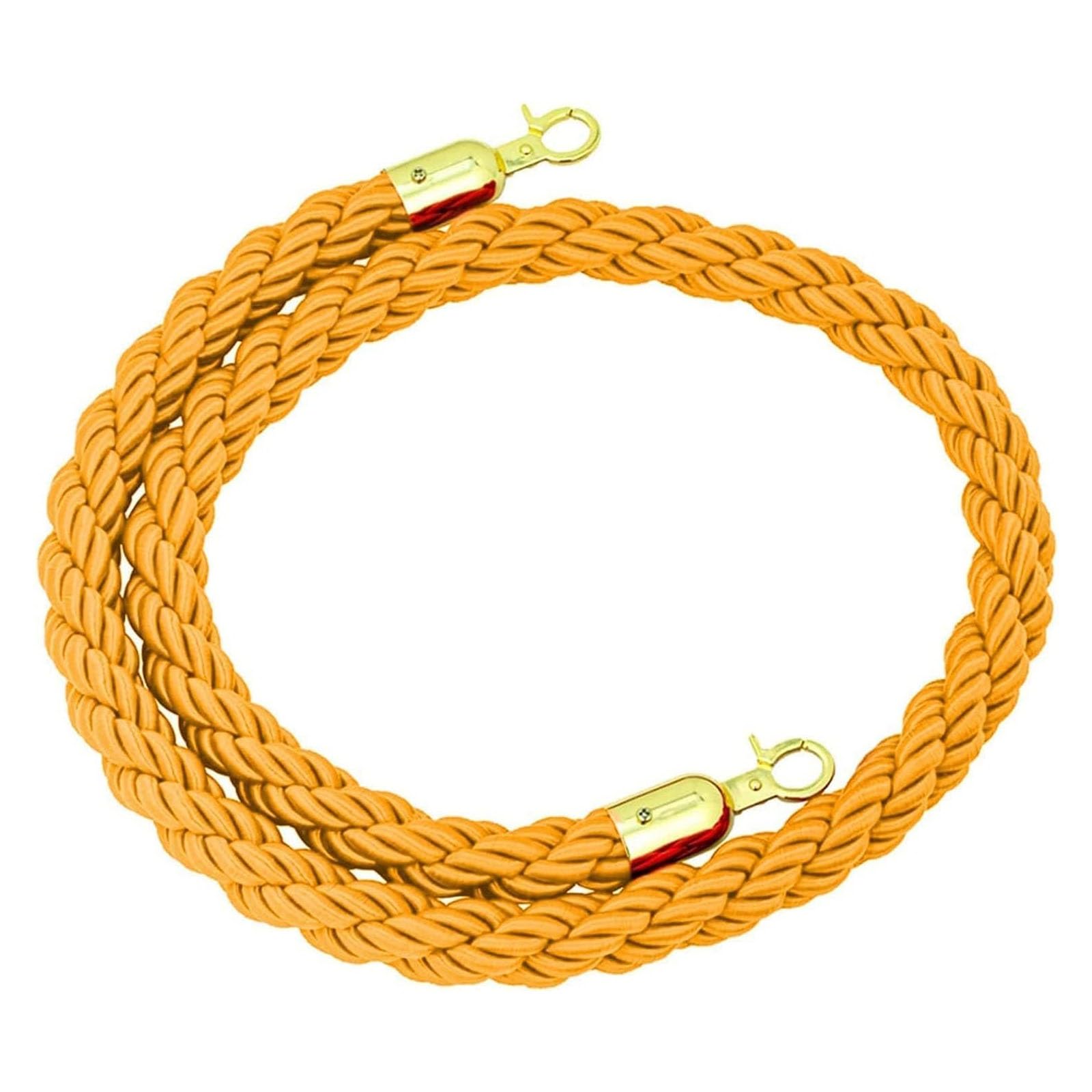 Ghkryd Yellow Barrier Rope, Twisted Nylon Barrier Hemp Cords, Party Event/Red Carpet Crowd Guide Rope(,2.7M/9Ft/106Inch)