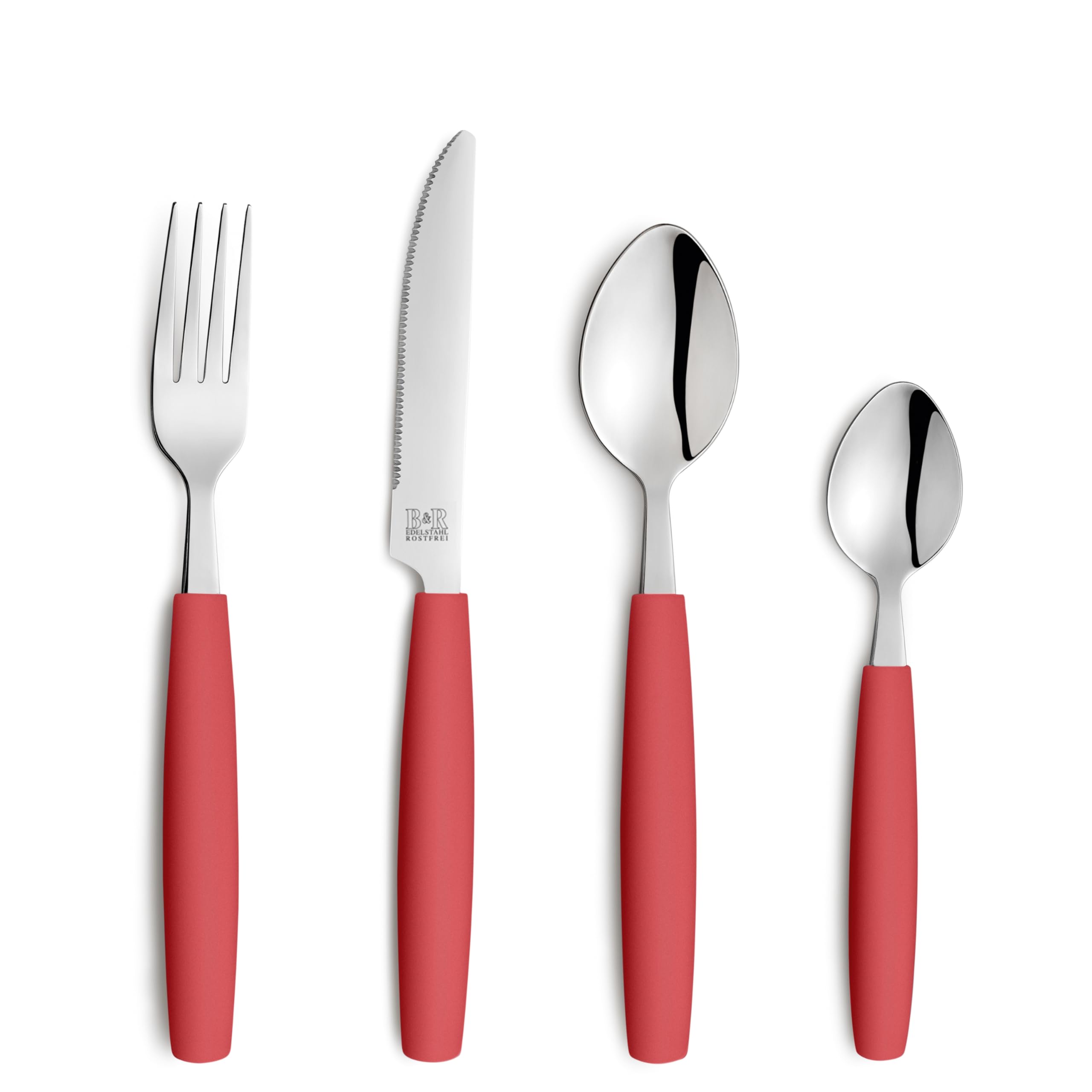 Beckmann & Rommerskirchen VALOA Besteck-Set 16-tlg. für 4 Personen, Rot