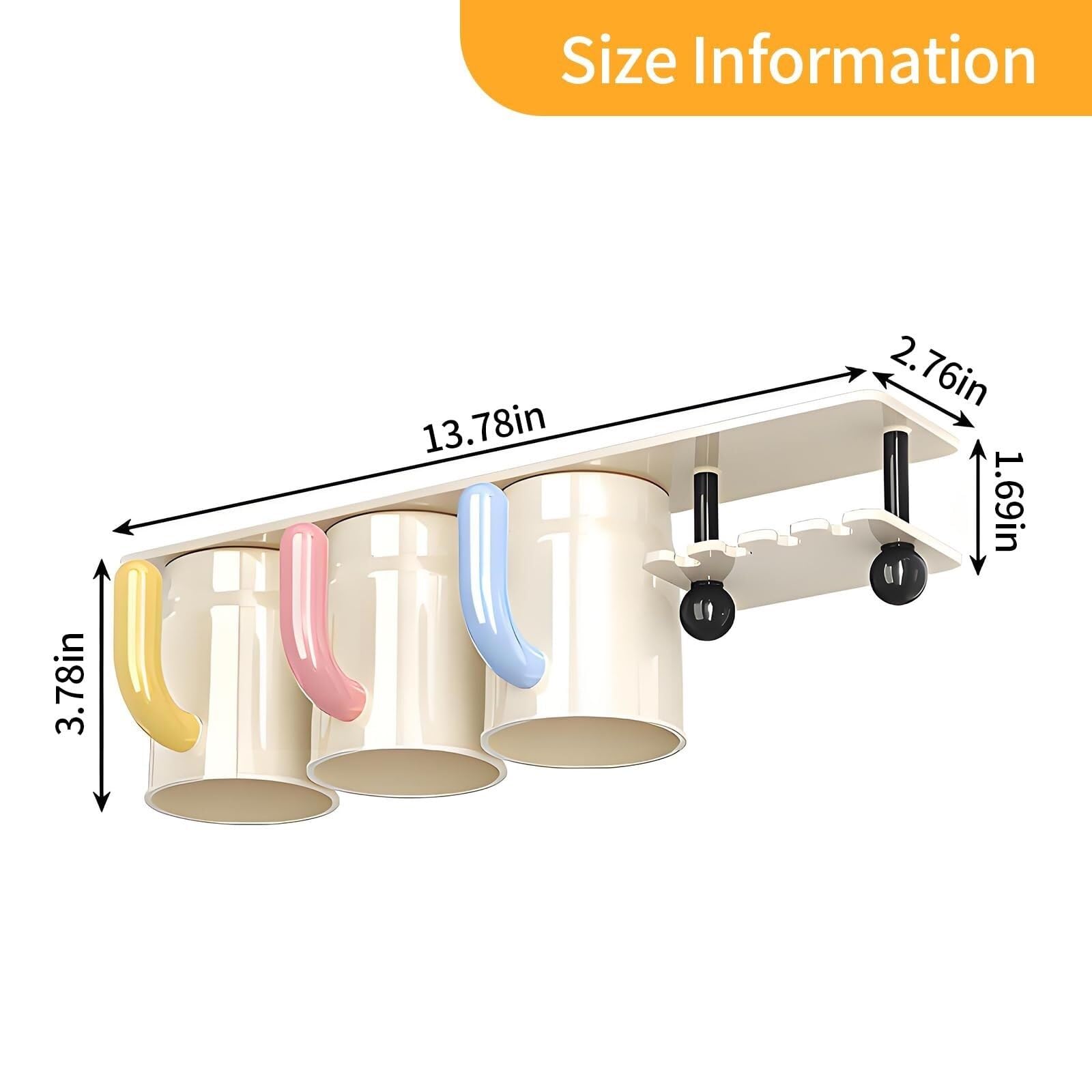 Porta Cepillo Dientes Baño Soporte Magnético Invertido For Cepillo De Dientes For Baño Al Revés con Vasos For Cepillos Hogar Y Cocina(13.78in)