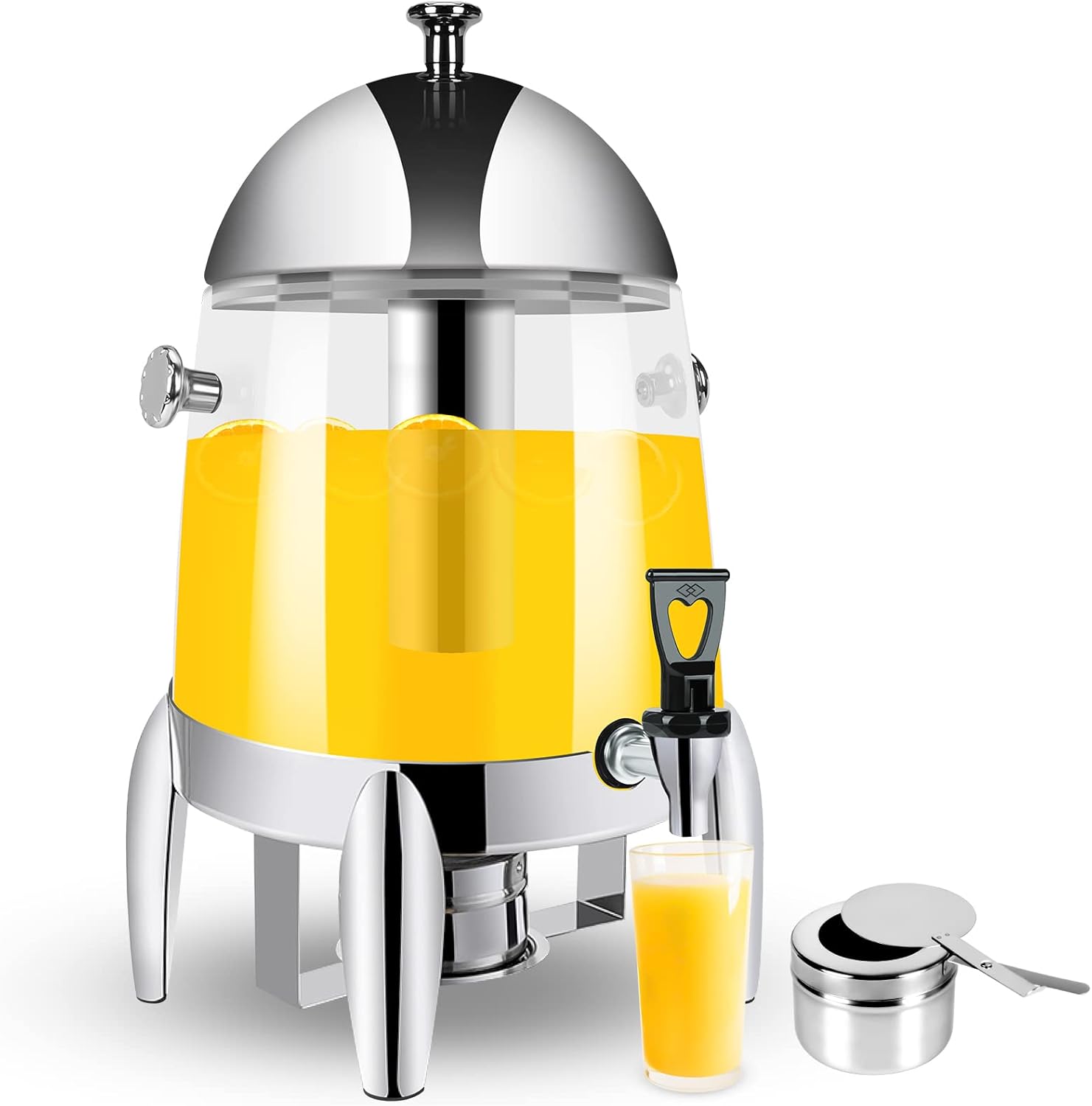 Beverage Dispenser With Fuel Holder, 3.2 Gallon Stainless