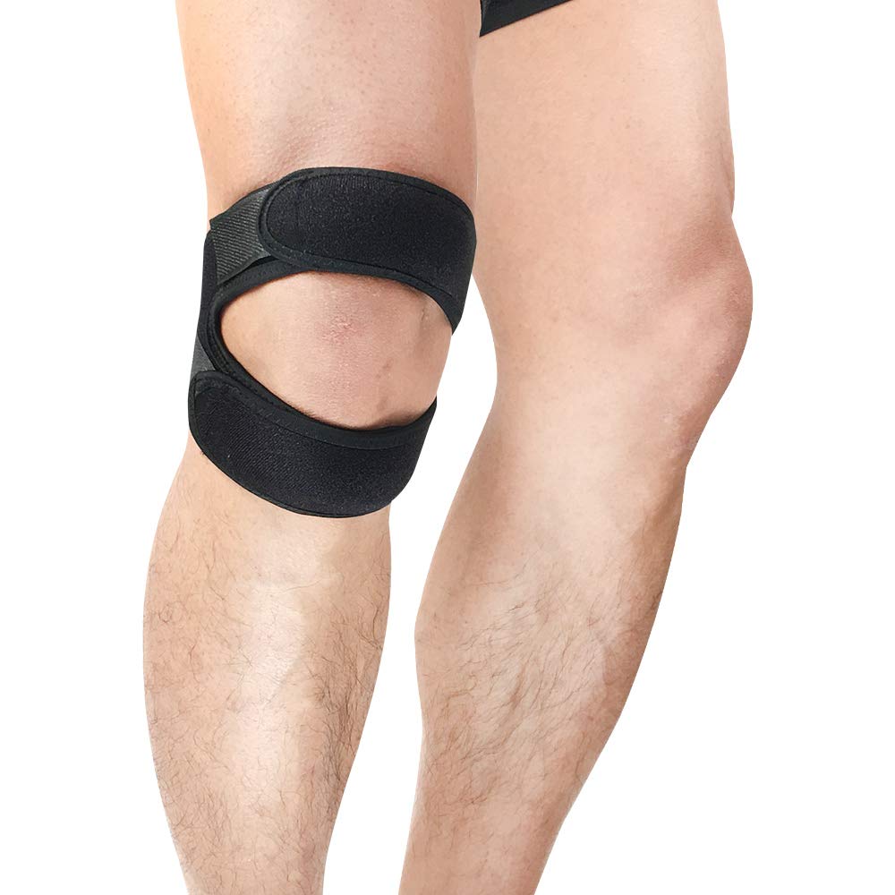 ESGTON Neoprene Knee Strap for Pain Relief,Adjustable Knee Brace Patellar Tendon Support for Running, Hiking, Volleyball, Jumpers Knee