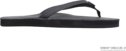 Vista 4 de Rainbow Sandalias de mujer de una sola capa con una correa estrecha de cuero de primera calidad.
