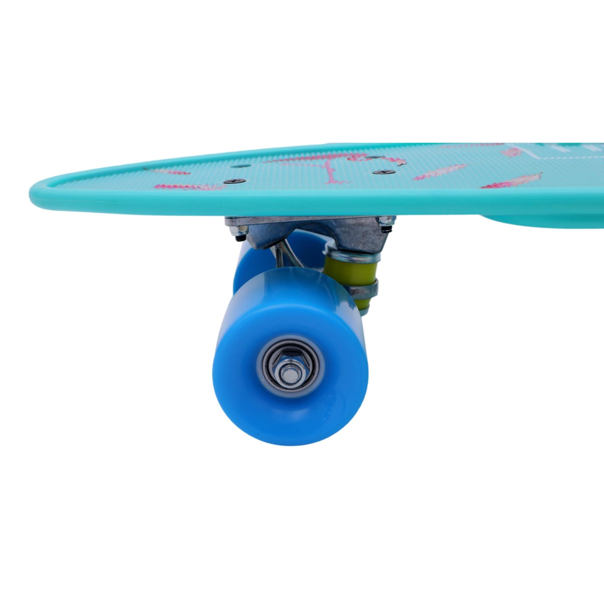 Cruiser Skate Tipo Penny 59 cm Tropical | Monopatín Urbano | Rodamientos ABEC-7 | Ruedas Poliuretano 78A | Ejes Aluminio 82 mm | Soporta 150 kg, theLongboarder