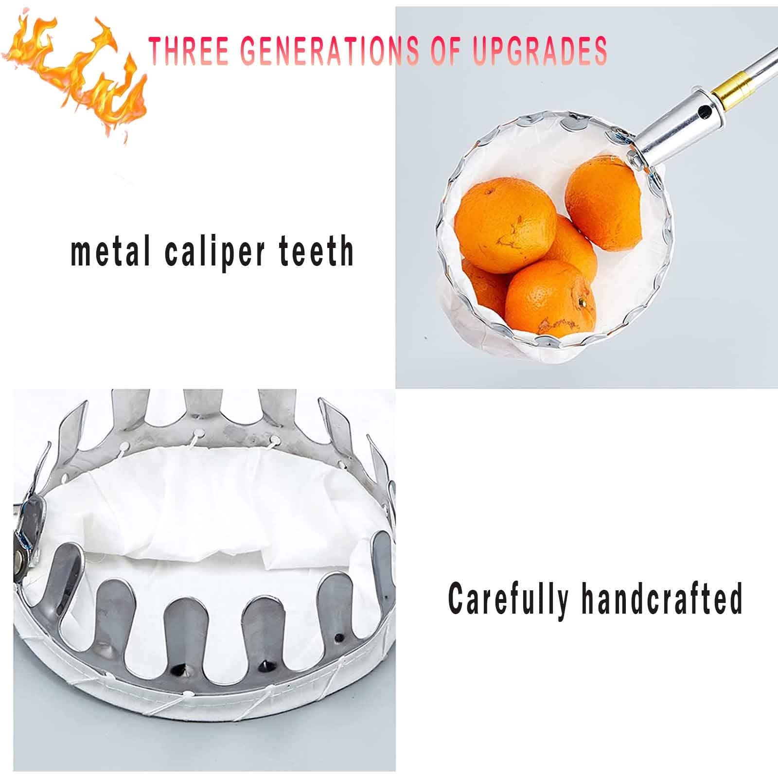 GAMAK Apfelpflücker mit Teleskopstiel Apfelpflücker ObstpflüCkausrüStung für Die Birnen-Zitronen-Orangen-Ernte, Lightweight Stainless Steel Connecting Pole (Color : B, Size : 7m(22.9ft))