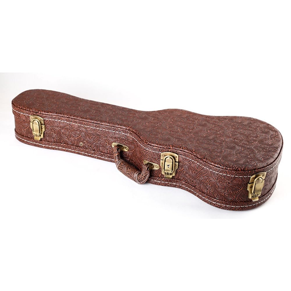 Custodia per ukulele da 58,6 cm, 66 cm, 71,1 cm, in legno, custodia in pelle per chitarra (66 cm)