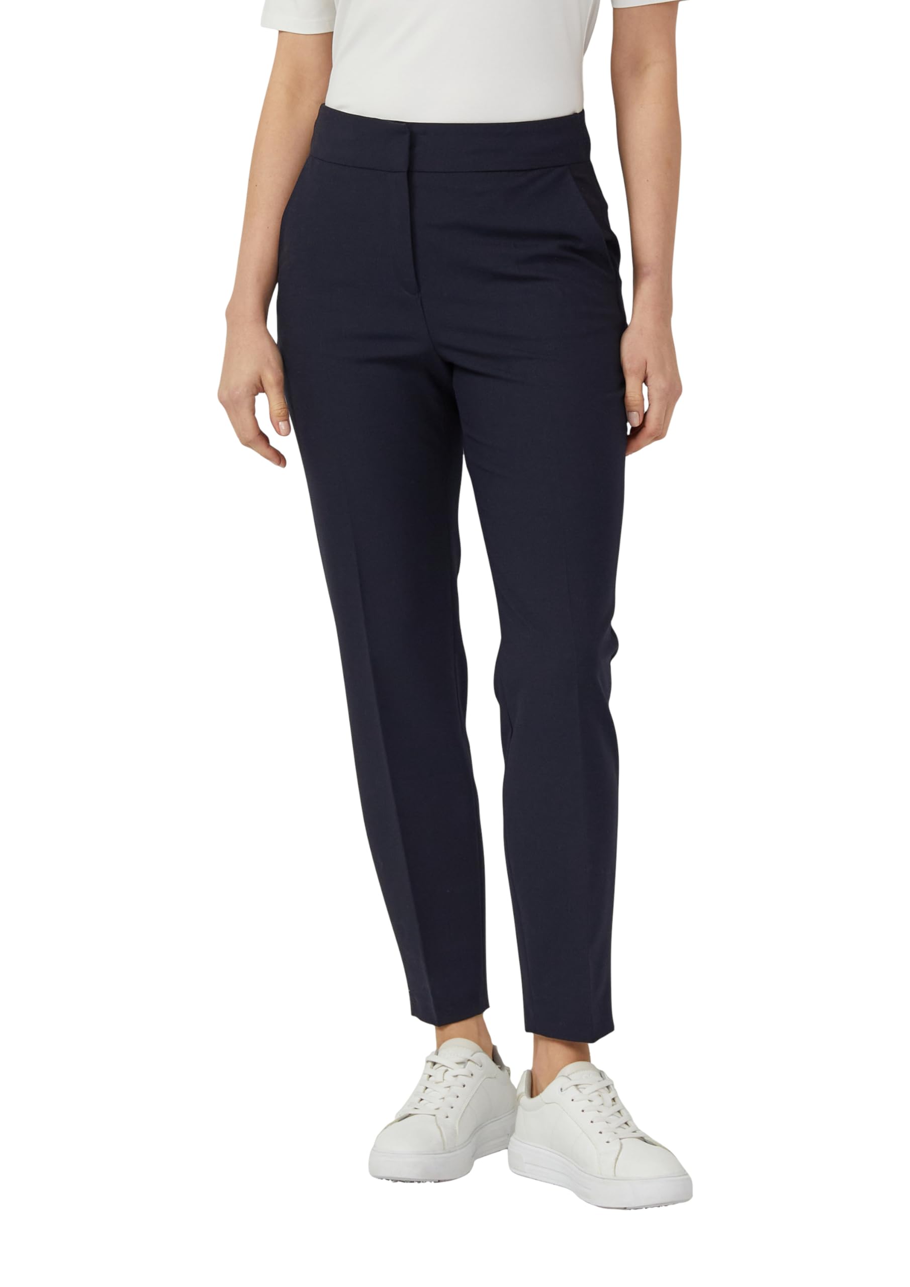 s.Oliver Damen Hose Slim Fit 7/8 Slim-fit-Hose mit Tapered Leg und Elastikbund