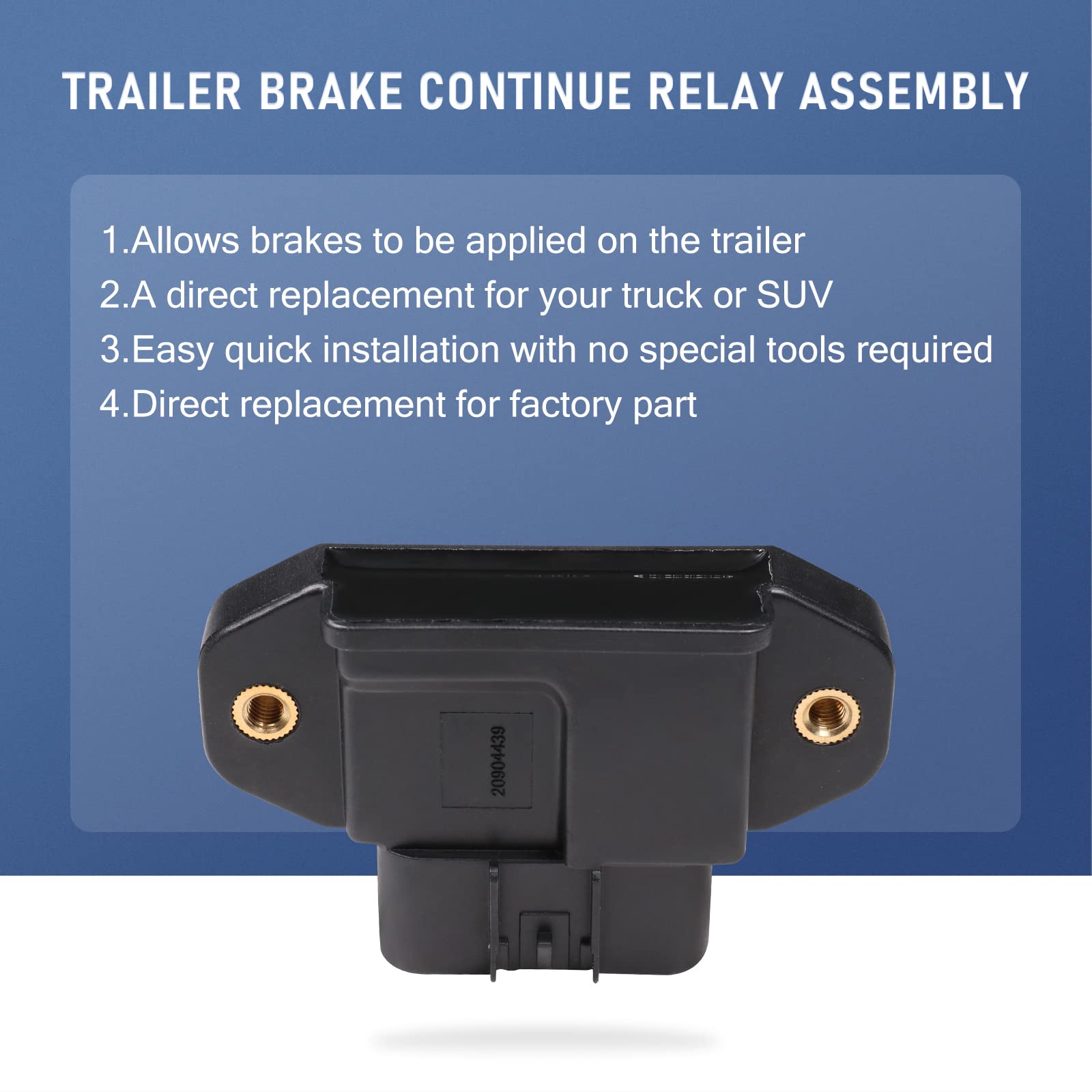 Trailer Brake Continue Relay Assembly for 20072014 Cadillac Escalade