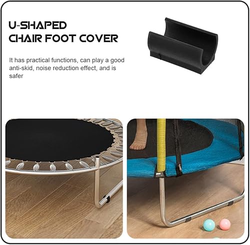 Miniatura 5 de Tapas en forma de U, 50 tapas de plástico para patas de silla en forma de U, almohadillas rectangulares en forma de U, protectores de puntas de