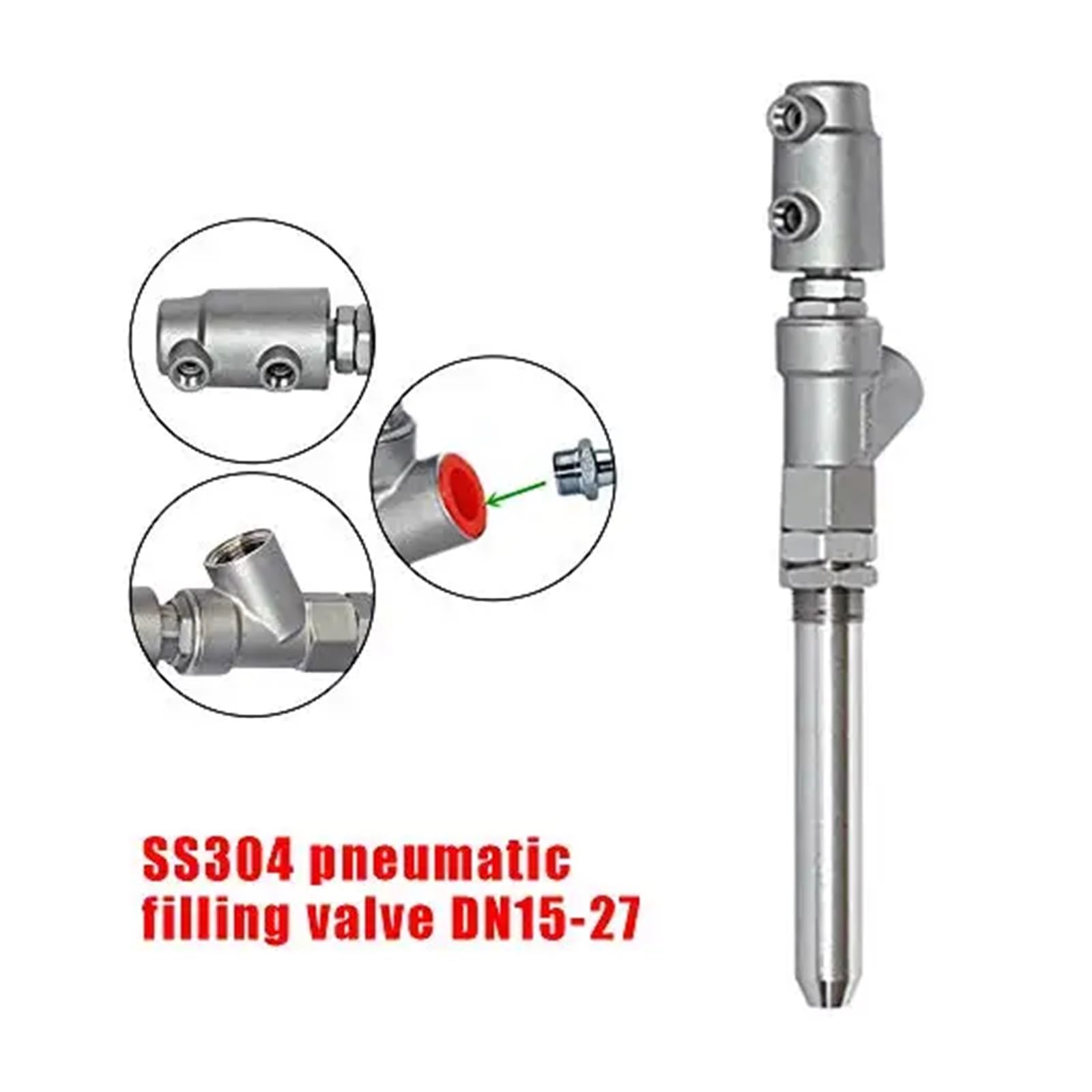 Anti-drip Pneumatic Valve Anti-Drop Filling Nozzle Filling Head Filling Machine Outlet Valve for Water Beverages Soy Sauce