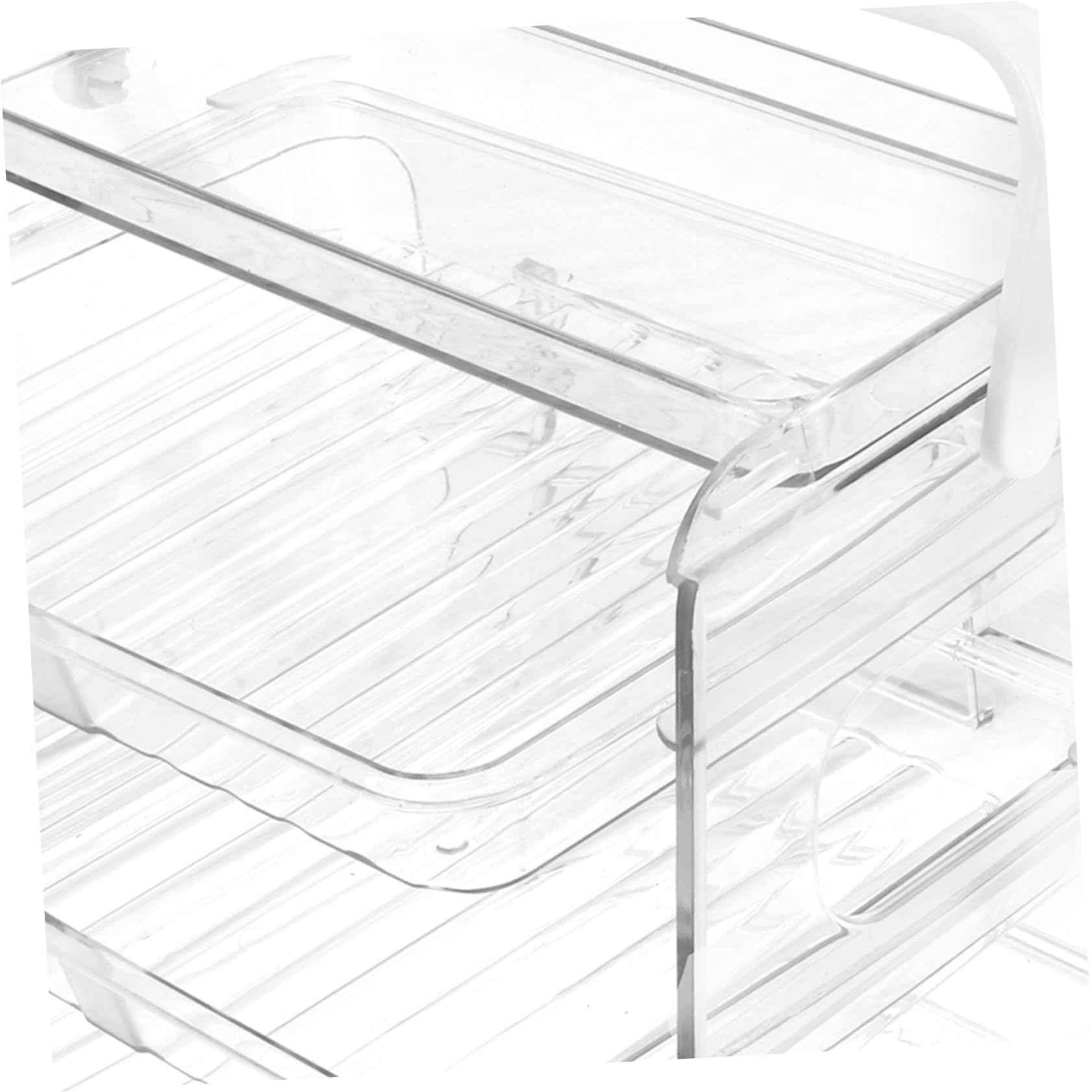 TOPBATHY Estante 3 Niveles Rejilla para Alimentos Frescos Plato Preparación Almacenamiento Bandejas Frutas Ahorra Espacio