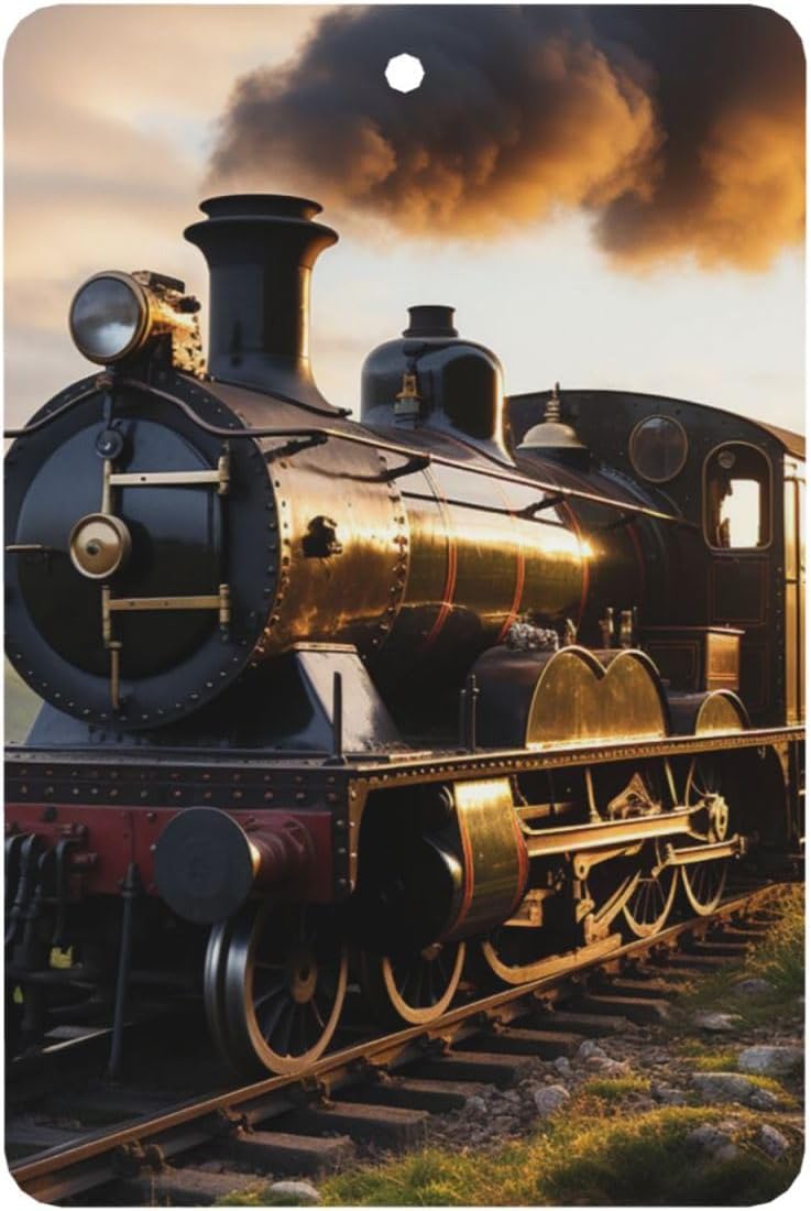 Car Air Freshener 24 PCS Steam Train Hanging Car Air Fresheners Auto Interior Decor Card Freshener Strong Scented Card Lavender Cars Scents for Office Bedroom Close Drawer Rectangle