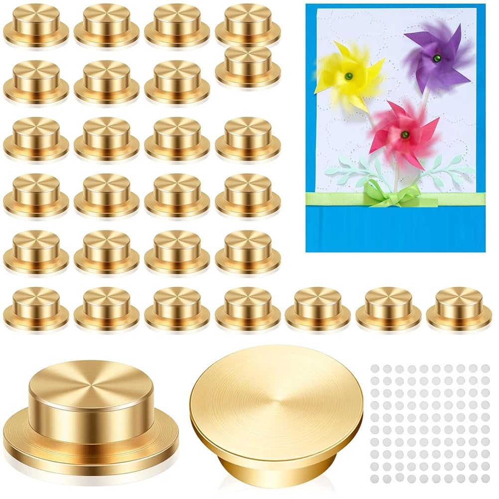 Aundhegrtt Gold Nano Spinners For Card Makin 360° Mini Metal Rotating Bearings For Diy Crafts, Scrapbooking, Jewelry