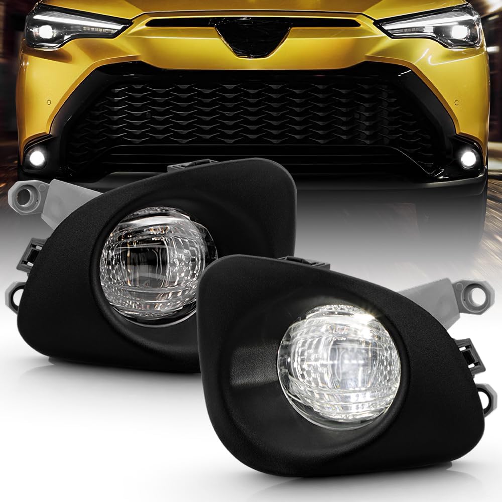KEEKPO - For 2023-2024 Toyota Corolla Cross Hybrid LED Bumper Fog Lights Driving Lamps w/Switch Assembly Set Left+Right