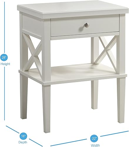 Miniatura 2 de NewCosmos Madison White Nightstand