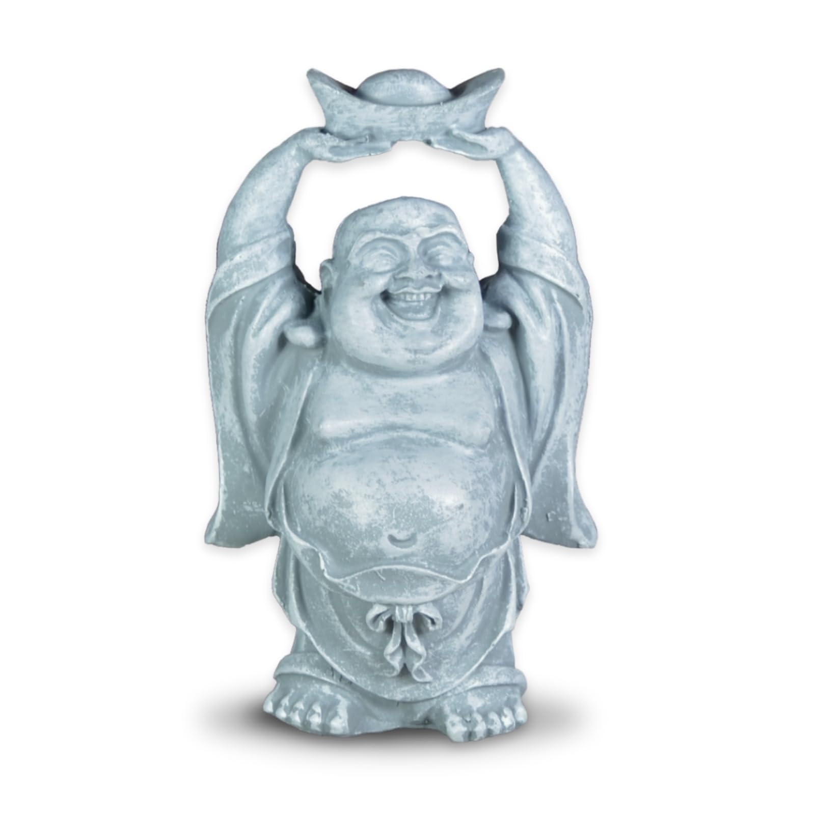 Zen LightSBR Figurine Laughing Buddha Gray 8 x 6 x 12 cm