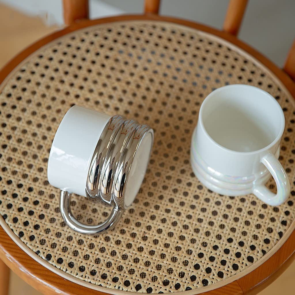 Reise-Kaffeetasse Keramikbecher Nordic Modern Latte Cup Büro Kaffeetasse Café mit Griff Becher Haushalt Saft Teetasse Kaffeebecher (Color : C)