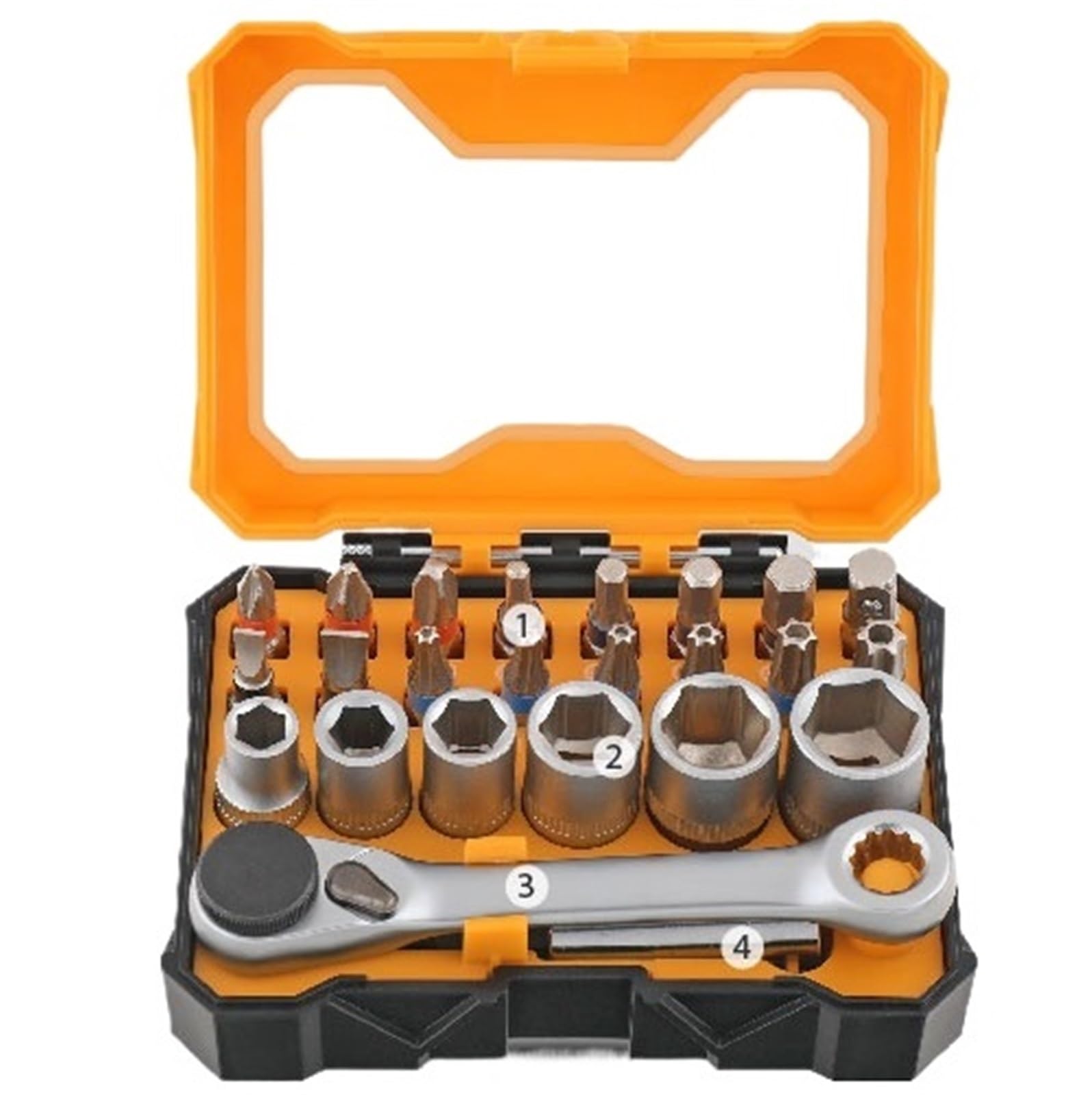 ZGUOUZANTYE Ratcheting Wrench Set, 72-T Mini Ratchet Socket Wrench Set Magnetic Screwdriver Kit with Torx Screwdrivers and Bits(T10612)