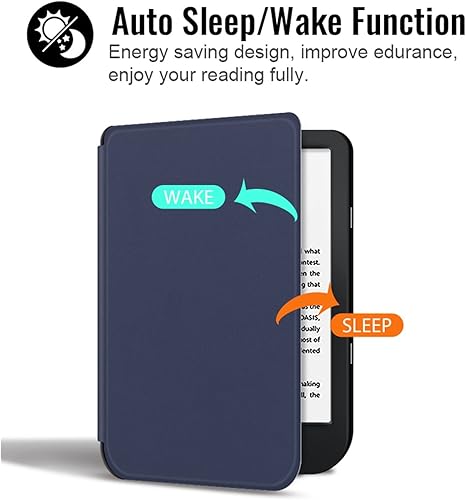 Miniatura 4 de Funda magnética delgada compatible con Kobo Nia Ereader 2020 PU Ebook Smart Cover Ereader Ereader 2020 Ereader Lightweigh Auto Sleep Shell (color