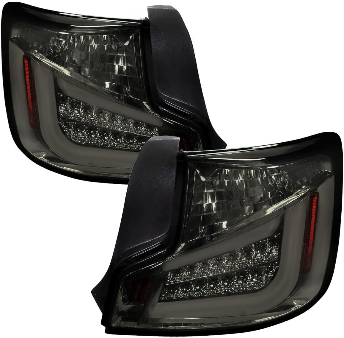 Carpartsinnovate Fits 11-13 Scion tC LED Bar Smoke Lens Rear Tail Lights Tinted Brake Lamps