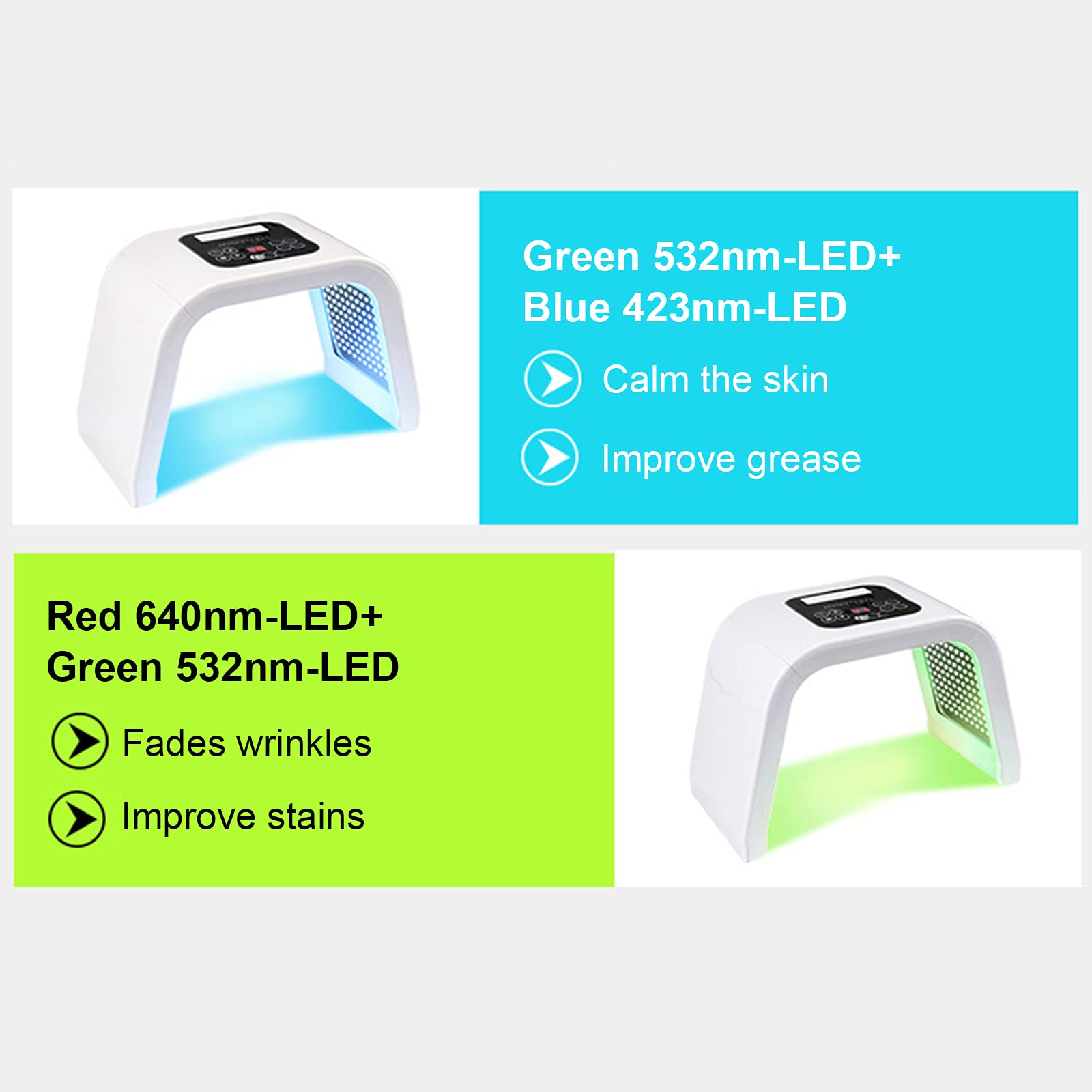 Maska LED do pielęgnacji skóry, 7 kolorów, lampa LED, lampa do terapii światłem, lampa odmładzająca, maska, urządzenie do pielęgnacji twarzy i ciała