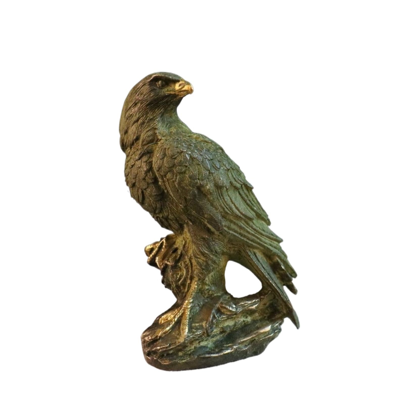 NGDFGR Vintage Brass Eagle Sculpture As Tabletop Decor - Detailed Eagle Figurine For Men'S Gift, Bookshelf Wall Shelf Decoration