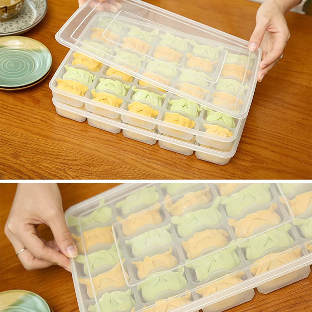 Amazon｜冷凍餃子収納トレー 30コンパートメント 蓋付き食品保存容器