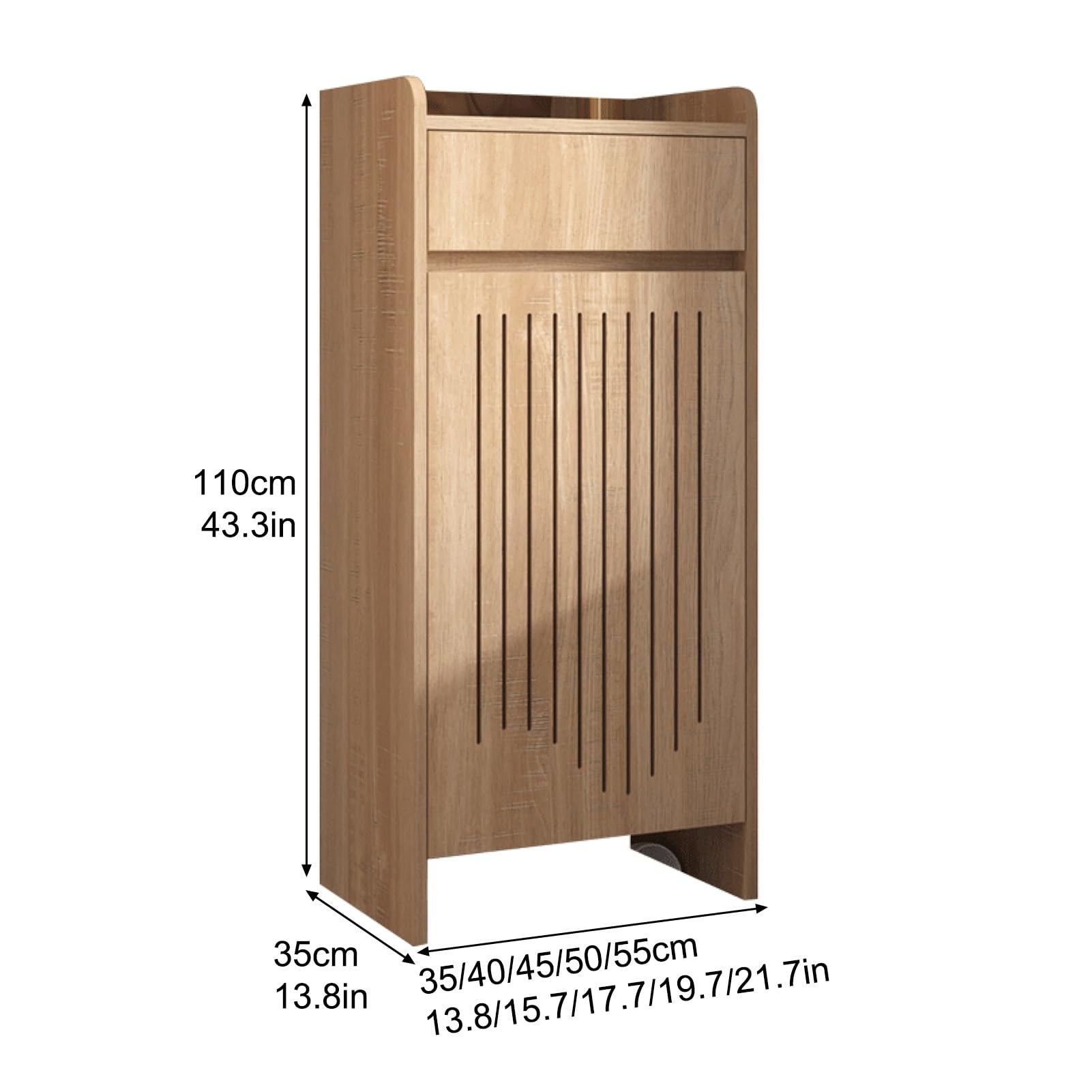 Vertikales Schuhregal Mit 5 Ebenen, Schuhschrank, 5-lagiger Schuhschrank, Multifunktional Schuhablage Schuhaufbewahrung, für Flur, Wohnzimmer, Schlafzimmer(Light Brown,35cm/13.8in)