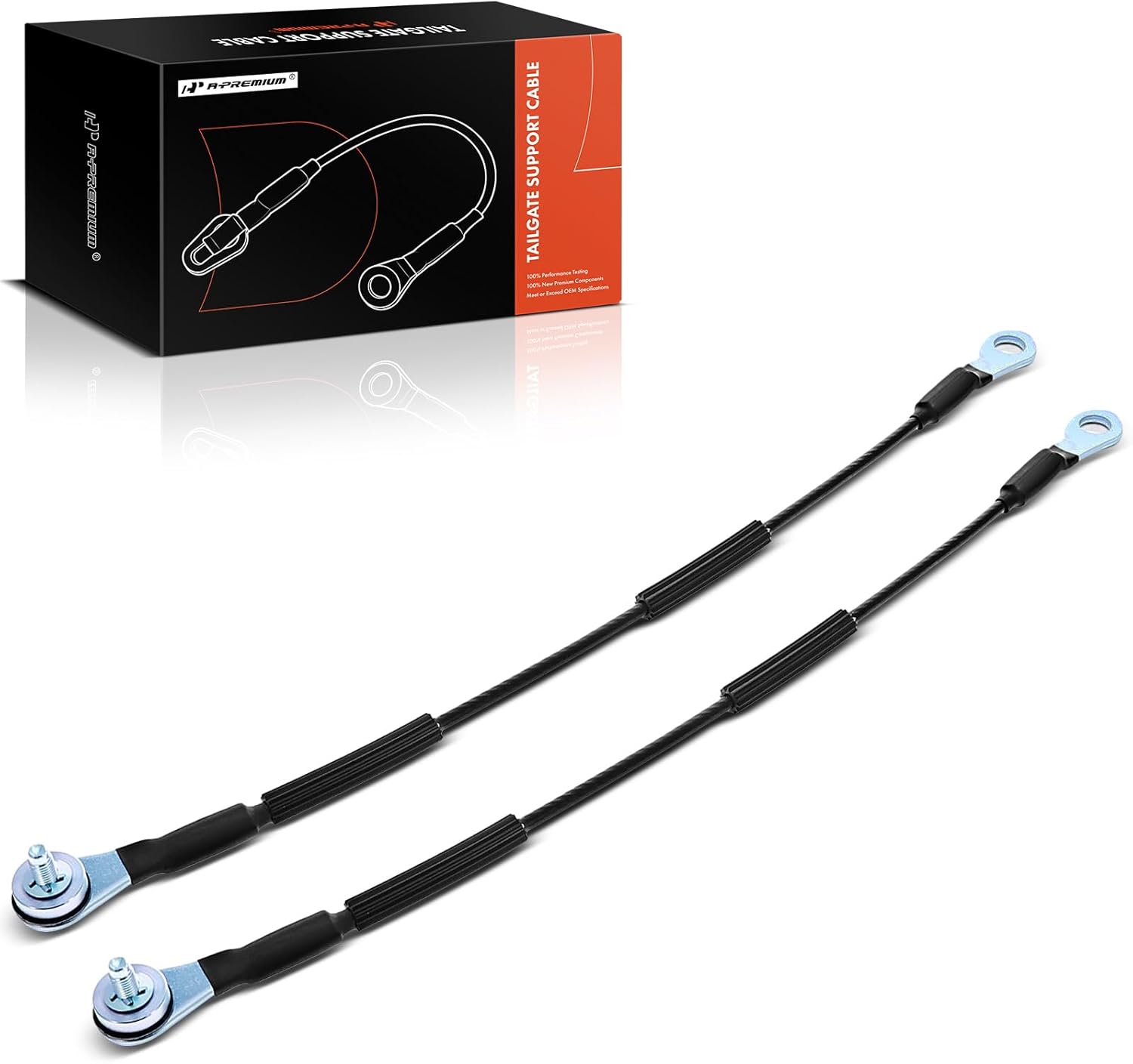 A-Premium Tailgate Support Cable Compatible with Chevrolet Colorado & GMC Canyon, 2016-2017, 21.30 Inch, Driver and Passenger Side, 2-PC Set, Replace# 84031225