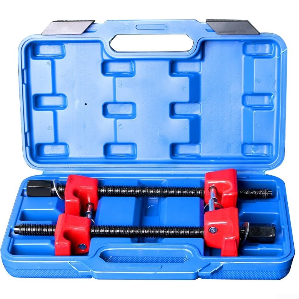 Attrezzi per compressore a molla ammortizzatore in acciaio legato per manutenzione automobilistica con design antiscivolo e serrature di sicurezza compatibili con driver da 12,5 mm, set da 2 pezzi