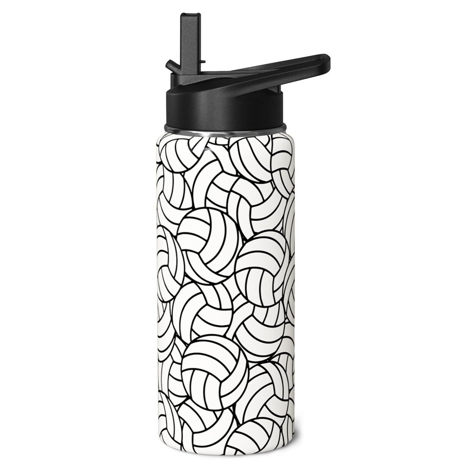 Hqhzaha Volleyball Water Bottle 18oz Insulated Sports Water Bottles Volleyball Gifts for Men Women Gift for Coach Lovers Fan Players Stuff Accessories