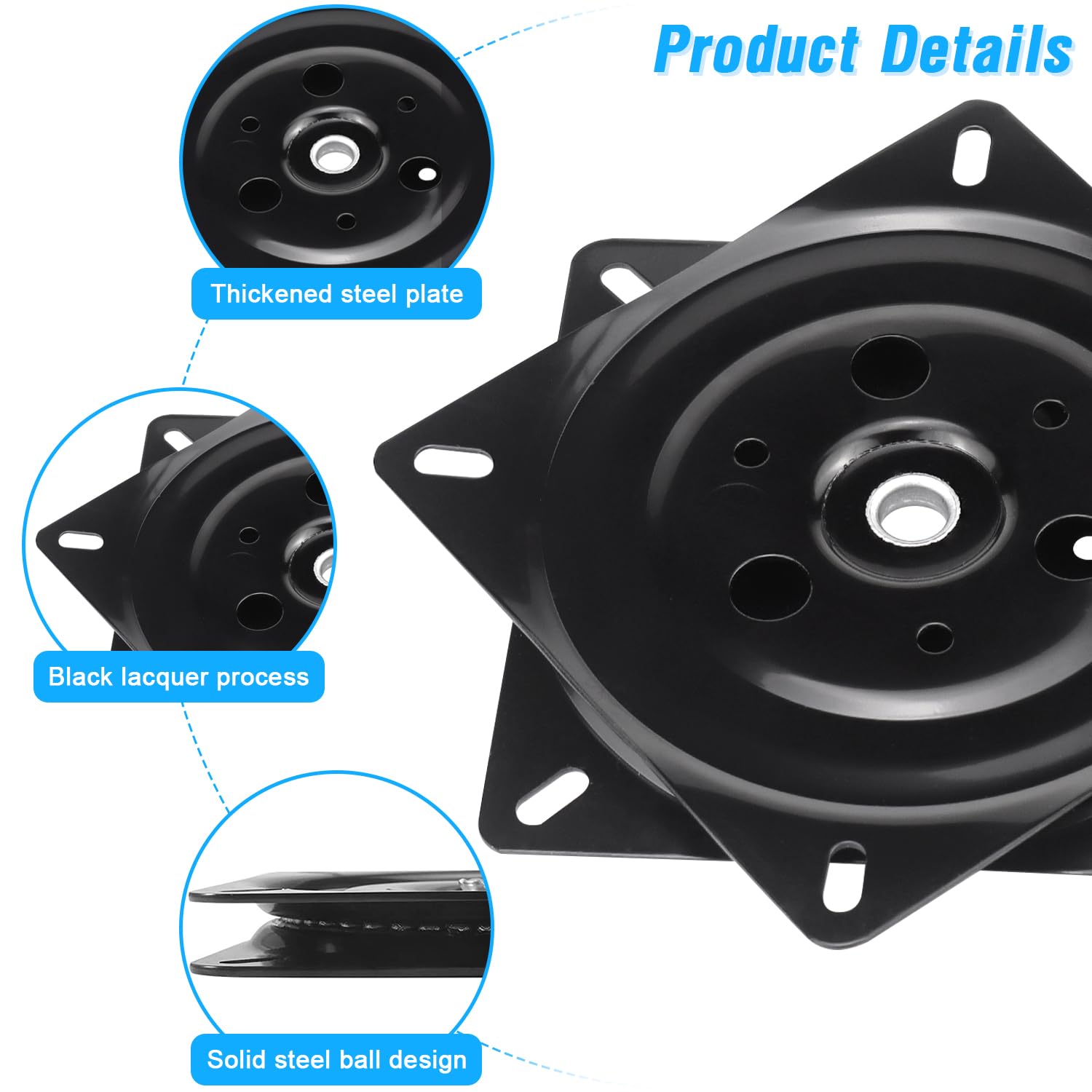 Piastra Girevole 360° - Cuscinetto Rotante Per Mobili, Portata 150kg - Foto 6