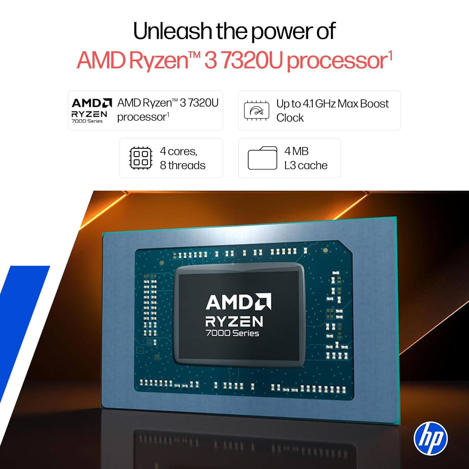 HP 15 Smartchoice, AMD Ryzen 3 7320U (8GB LPDDR5, 512GB SSD) FHD, Anti-Glare, Micro-Edge, 15.6''/39.6cm, Win11, M365 Basic(1yr)* Office24, Silver, 1.59kg, fc0500AU, FHD Camera w/Privacy Shutter Laptop — Amazon image 3