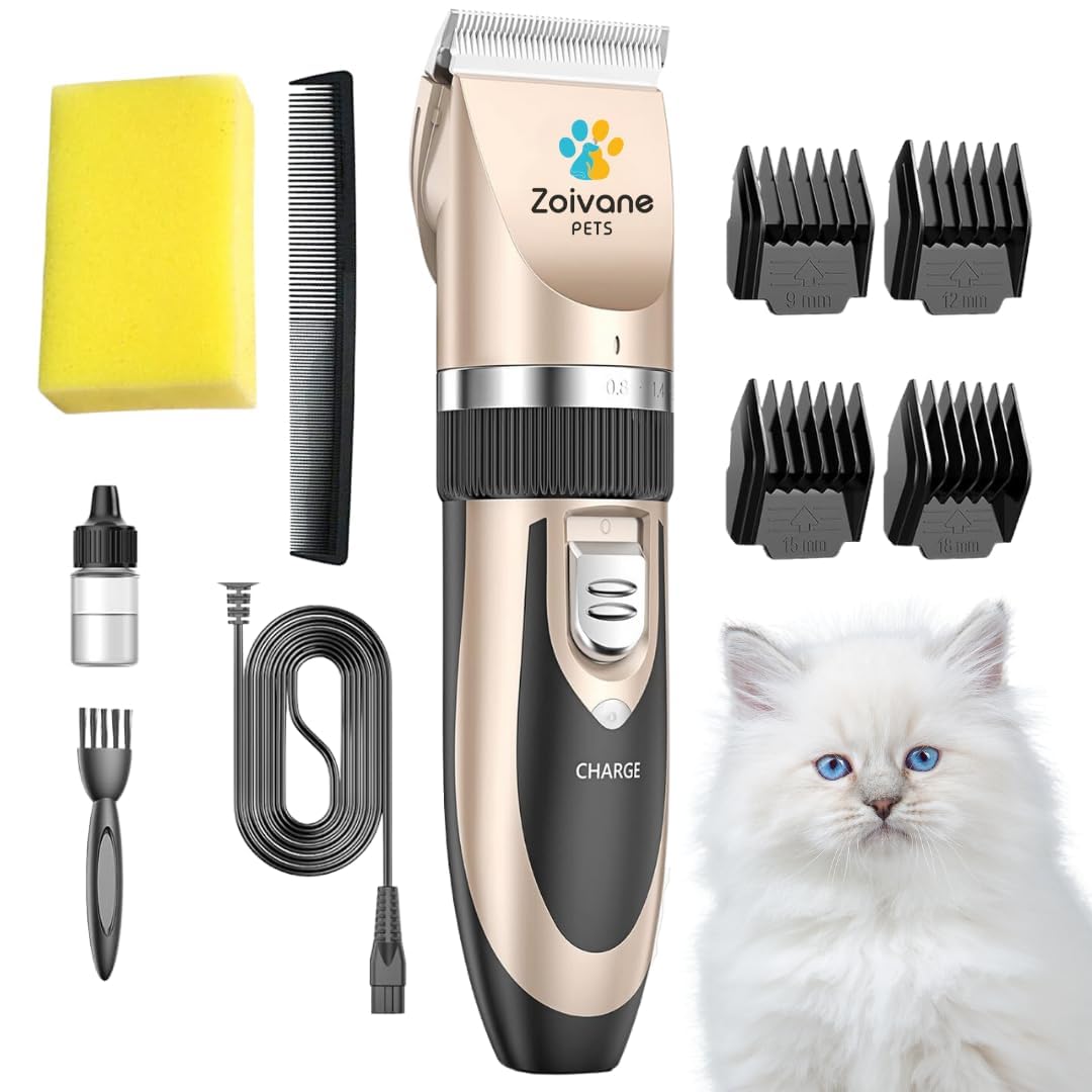 ZOIVANE Cat Hair Trimmer | 6 Months Warranty | Rechargeable | Pet Grooming Kit for cats and dog | Cat Accessories for persian cat | Trimmers for All Pets | Dogs Hair remover/Cutting Machine (B0D8LGQL6G) Amazon Price History, Amazon Price Tracker