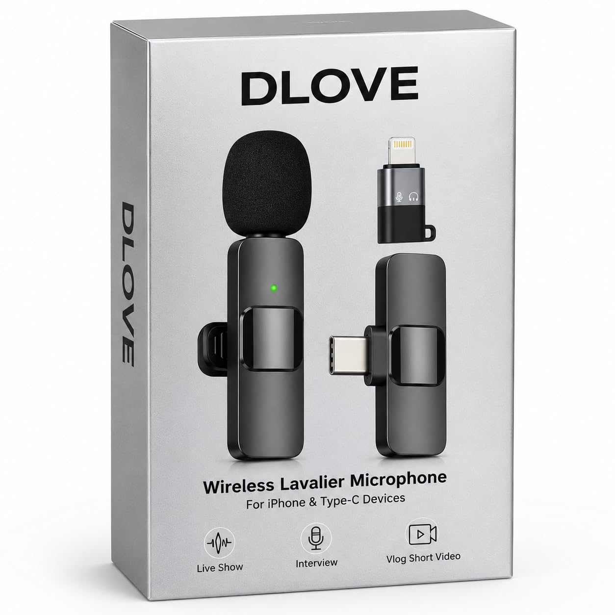 K8 Wireless Lavalier Microphone Bluetooth Collar Microphone for Type-C Android, Noise Canceling Mic for Vlogging, Clip-On for YouTube, Singing, Video Recording, Podcasting-image-34