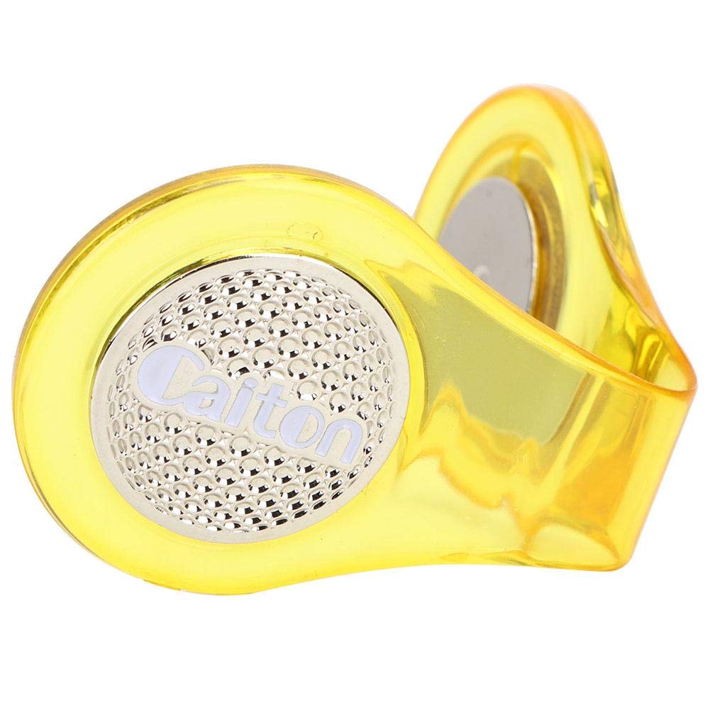 Golfball Ball Mark with Hat Clip,Multifunctional Stainless Steel Magnetic Golfball Marker Nice Hat Decoration Beautiful and Practical(Yellow)