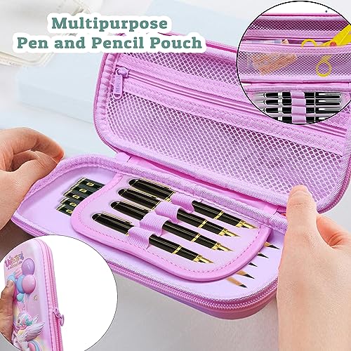 Image of FunBlast Pencil Pouches for Girls Stylish, Pencil Case for Girl, Pencil Pouches - Pencil Box for Kids, Pencil Box for Girls, (Random Color)
