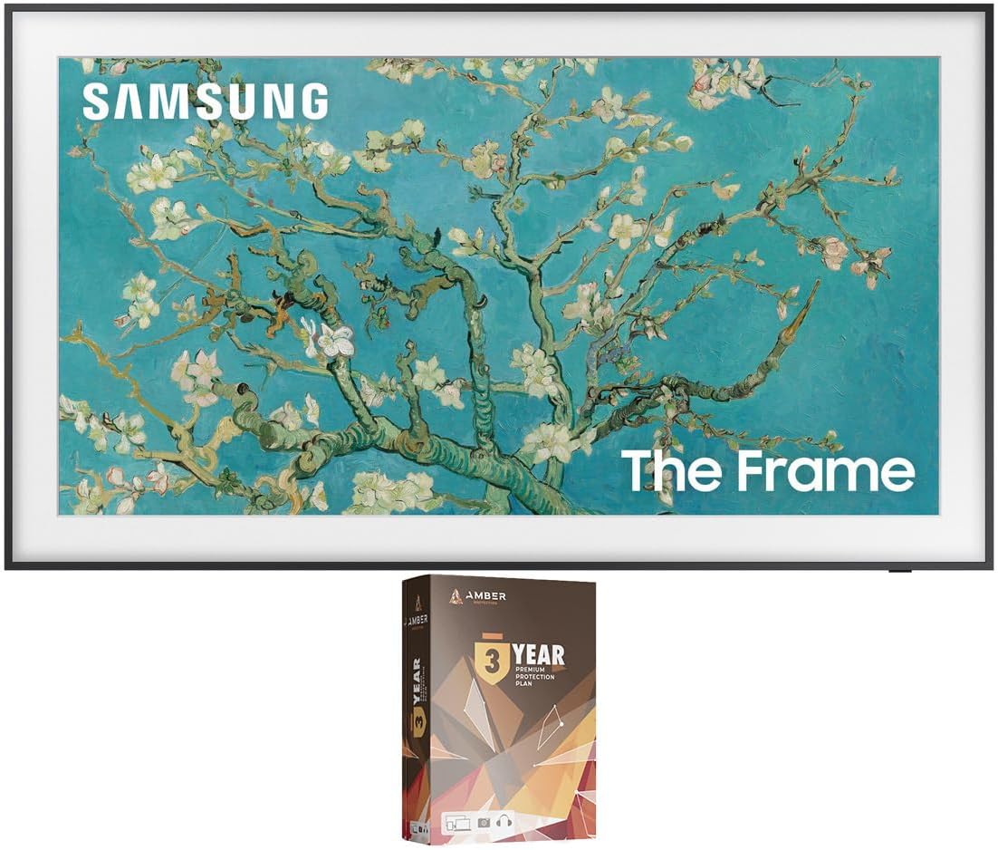 Samsung QN32LS03CBFXZA 32 Inch The Frame QLED Smart TV with Art Mode and 3 Year Amber Protection Plan (2023)