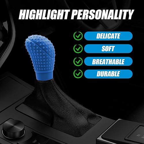 Miniatura 6 de Funda para pomo de palanca de cambios de automóvil, accesorios de protección para automóvil, protector de palanca de cambios de automóvil, funda