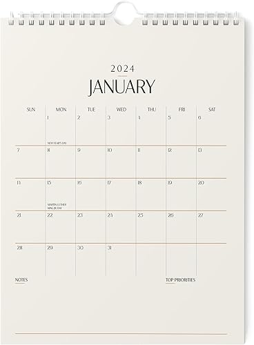 Calendario 2024  Calendario de pared vertical 2024 de 8.5 x 11 pulgadas hasta junio de 2025  Fácil planificación con el calendario 2024  Calendario