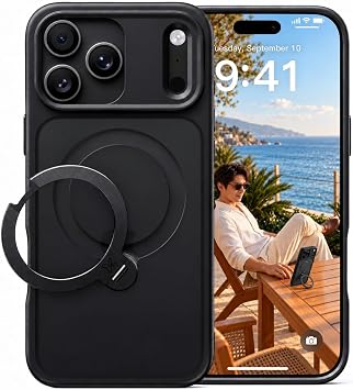 CASEKOO iPhone 18 Pro/17 Pro Case, 2026 Masterpiece & 360 Degree Rotation, MagSafe Compatible, US Military Standard, 360  Omnidirectional Shockproof, Horizontal, Adjustable Angle, Supports Maximum 25