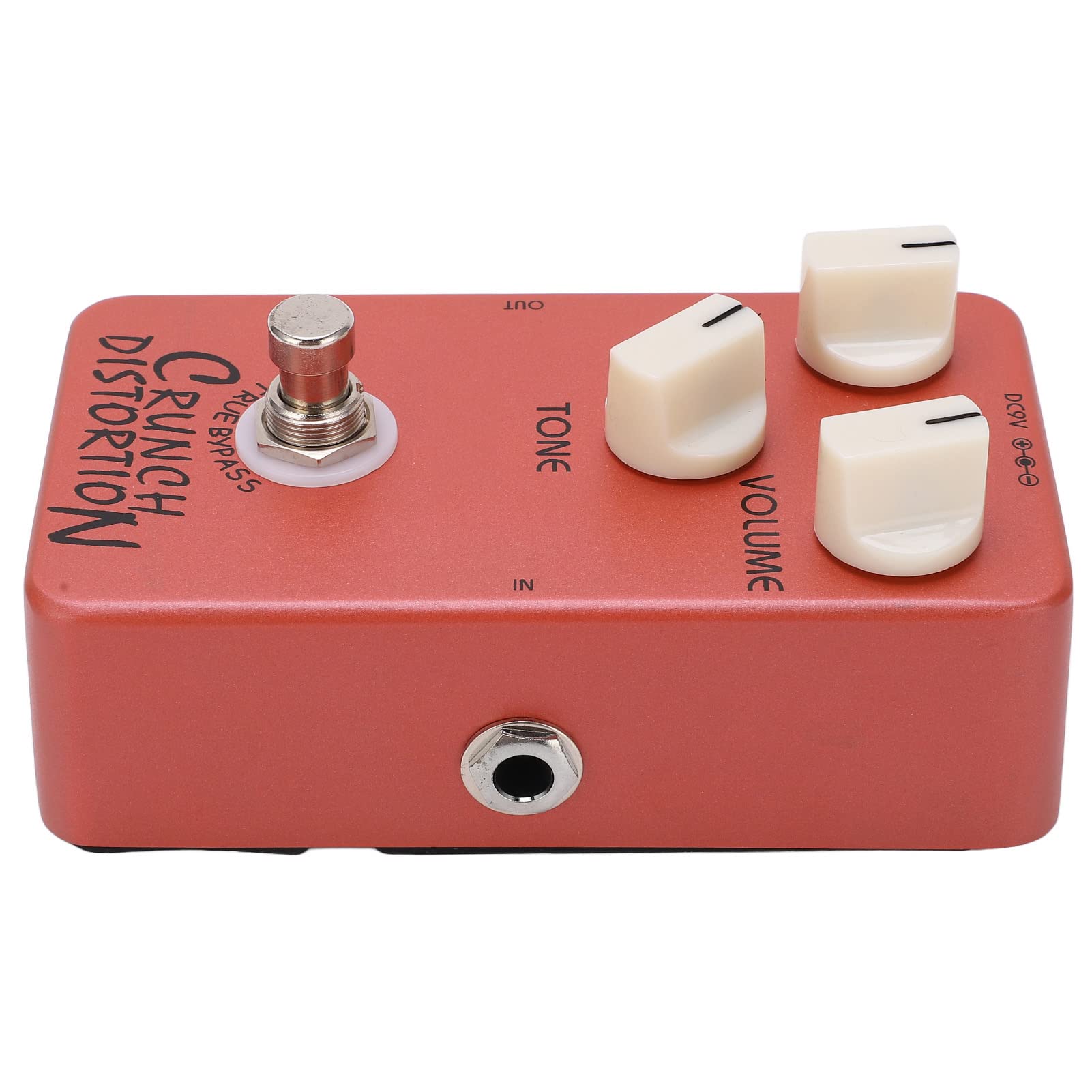 Pedale distorsione Pedale effetto per chitarra British Rock Metal True Bypass Design compatto rosso scuro Custodia interamente in metallo per musicisti di chitarristi elettrici