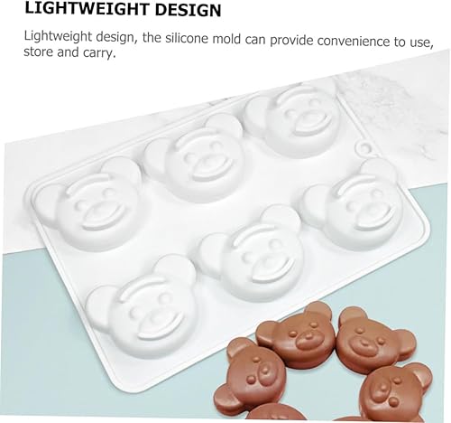 Miniatura 2 de Molde de silicona de cabeza de oso, moldes de fondant, molde antiadherente para hornear, molde para hornear para chocolate, patrón de animales,