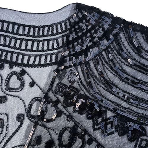 Women's Fringed Evening Cape Sequin Beaded Shawls and Wraps Vintage Prom Dresses Shawls4