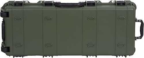 Miniatura 35 de MEIJIA Funda rígida portátil para rifle impermeable para todo tipo de clima, funda de pistola con ruedas, espuma de ajuste personalizable incluida