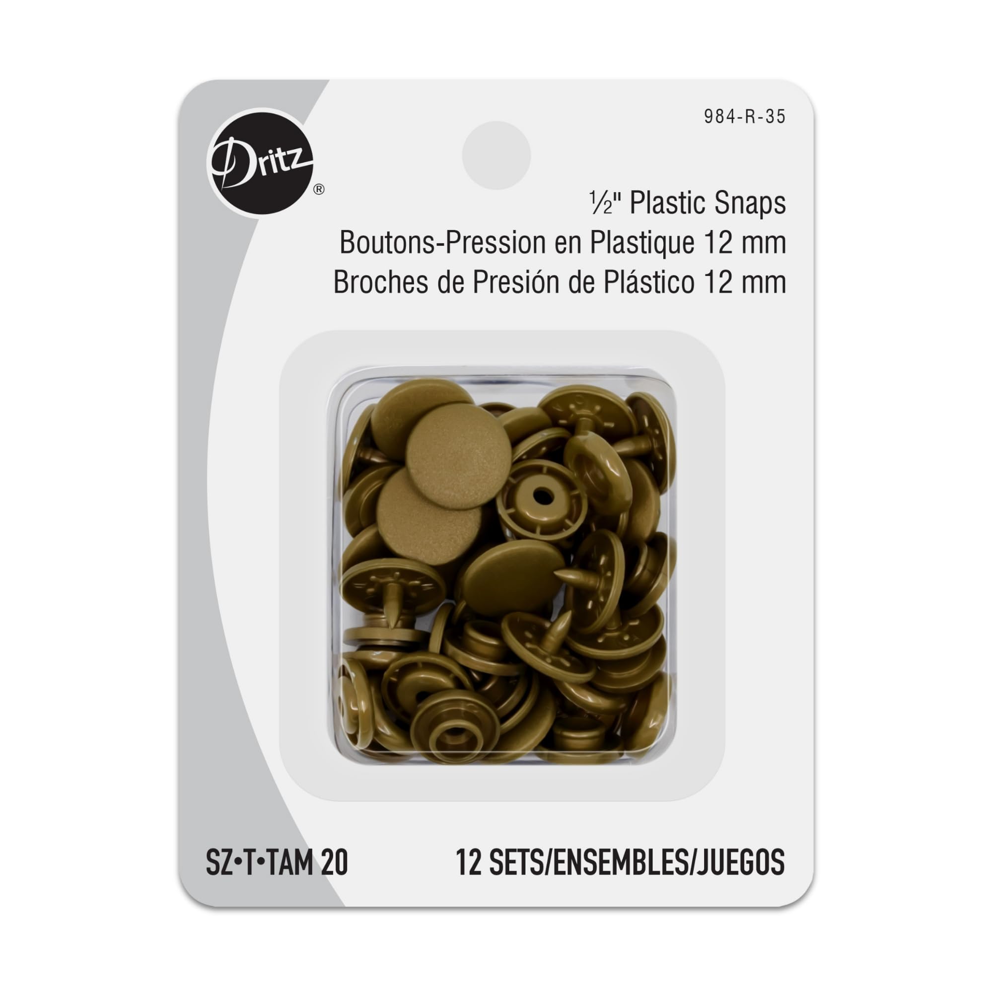 Dritz Broches Dorados, Talla 20