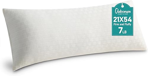 Oubonun Almohada de cuerpo completo para adultos, almohada grande suave y esponjosa para dormir, almohada larga de cama premium para dormir de lado