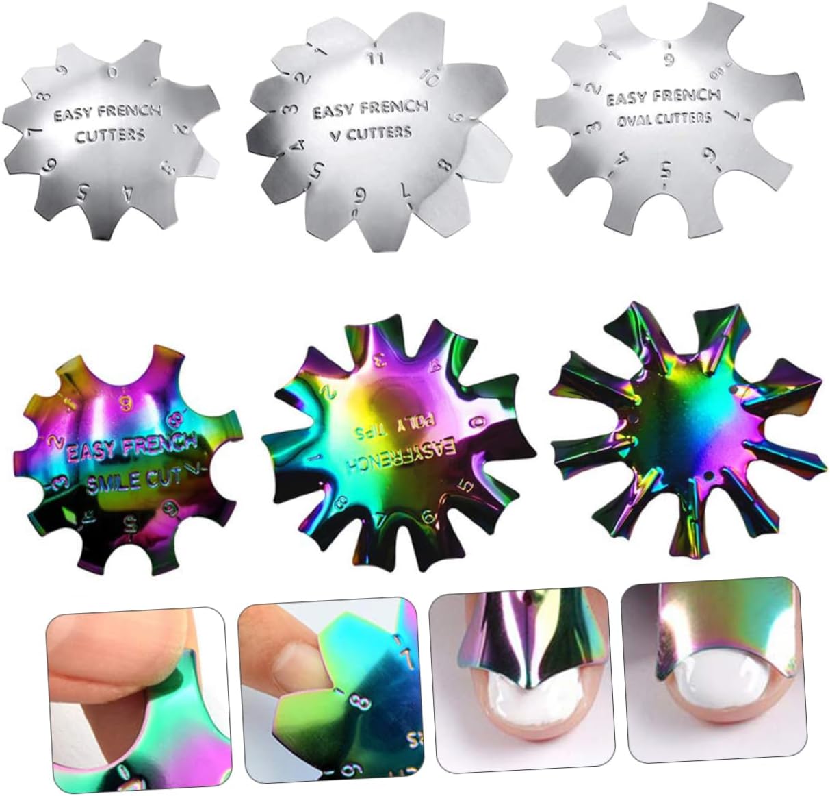 DOITOOL 18pcs Manicure Template Nail Art Supplies for French to Clean Trimmer for Salon Home Use for Nail Art Skills Development